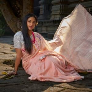 Saree Linen Aboli Work 1 Metre 6.3