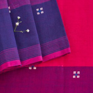 Cotton Handloom Pink Purple Ponduru Saree