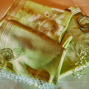 Moss Green Cotton Handlom Jamdani