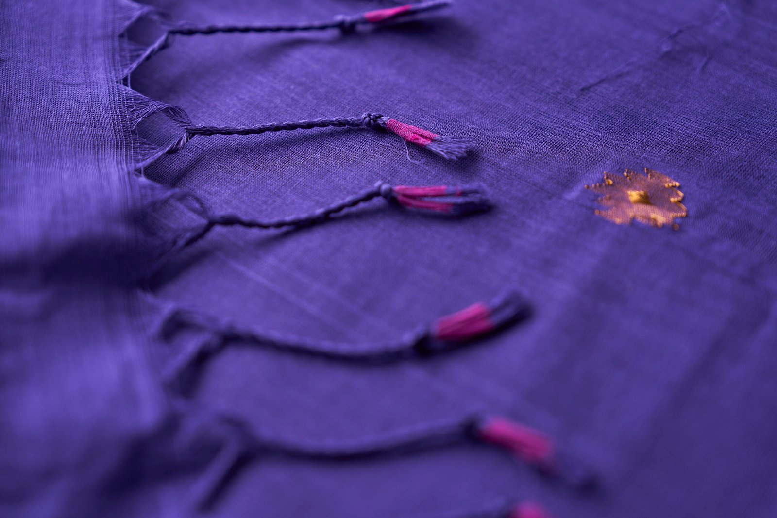 Pure Cotton Navy Blue Ponduru sarees - Image 4