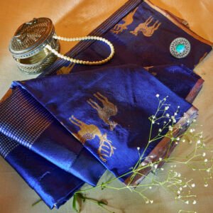 Royal Blue Handloom Pure Chanderi