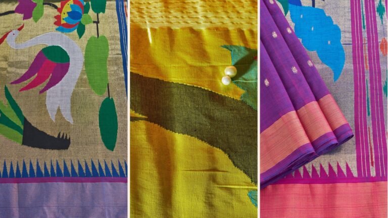 How to Style a Cotton Paithani Saree for Navratri, Dussehra and Diwali